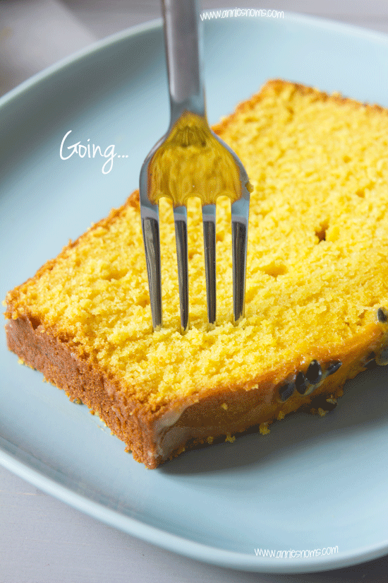 Mango Loaf Cake with Passion Fruit Glaze