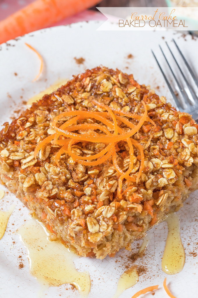 Carrot Cake Baked Oatmeal - Annie's Noms