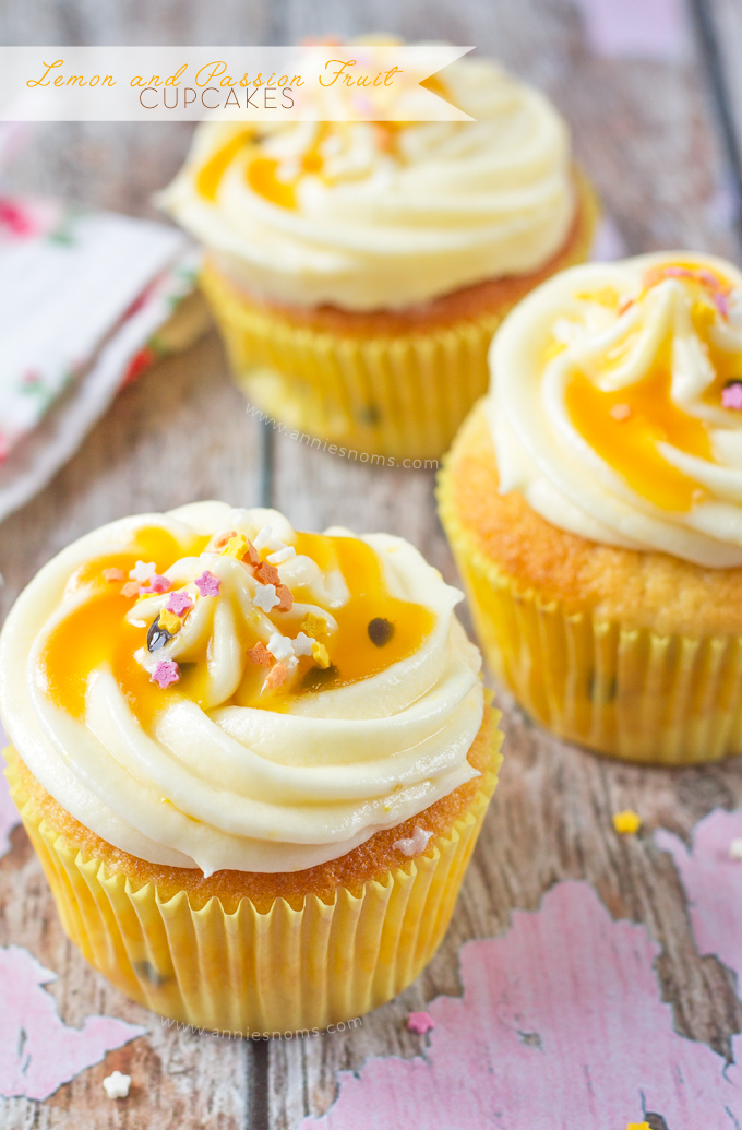 Lemon and Passion Fruit Cupcakes