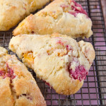 What is better than a fresh, homemade scone for breakfast? A homemade Peach and Raspberry Scone! Light, flaky, buttery and filled with fruit, these are the perfect start to your day!