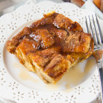 Cubes of bread soaked in a spiced, pumpkin filled custard before being baked until crisp on top. This Pumpkin French Toast Bake is without doubt, the best decadent breakfast recipe!