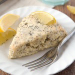 These light, flaky and citrus filled Lemon Poppy Seed scones are a cinch to make and are the perfect breakfast for a dull January morning!
