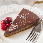 This no-bake Salted Caramel Chocolate Tart is rich, decadent and ridiculously easy to make! The sweet caramel cuts through the chocolate creating one heavenly dessert!