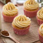 Light and fluffy Eggnog laced cupcakes with a creamy, smooth Eggnog frosting make these the perfect Holiday cupcake!