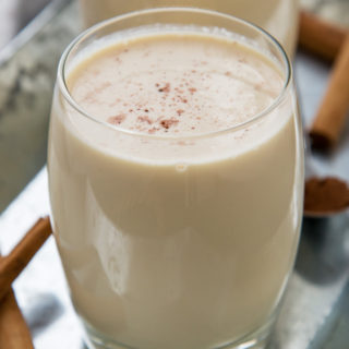 My homemade eggnog is thick and creamy and completely alcohol free for those of us who are teetotal this festive period!