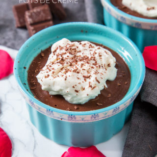 These rich and creamy Chocolate Pots de Creme are super easy to make and the perfect decadent dessert for you and a loved one!