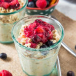 These creamy Mixed Berry Overnight Oats are super easy to make and packed with so much flavour! The perfect way to jazz up your oatmeal!