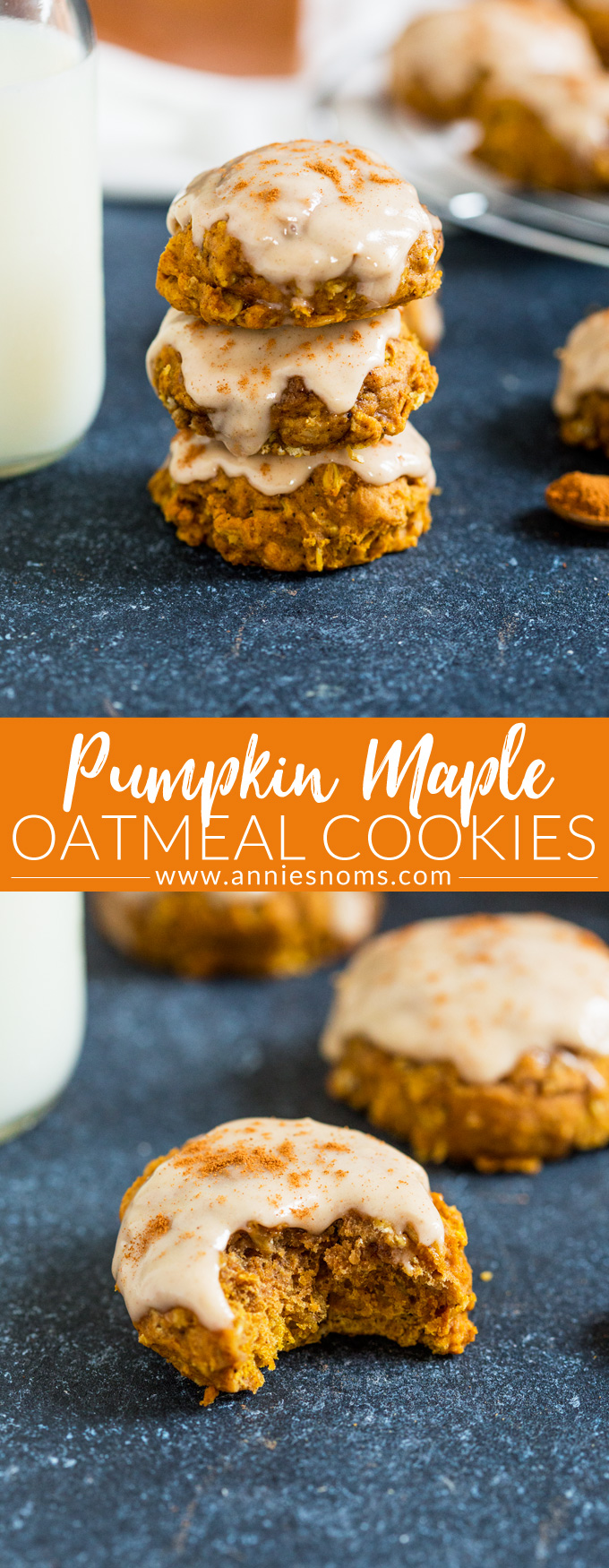 Pumpkin Maple Oatmeal Cookies - Annie's Noms