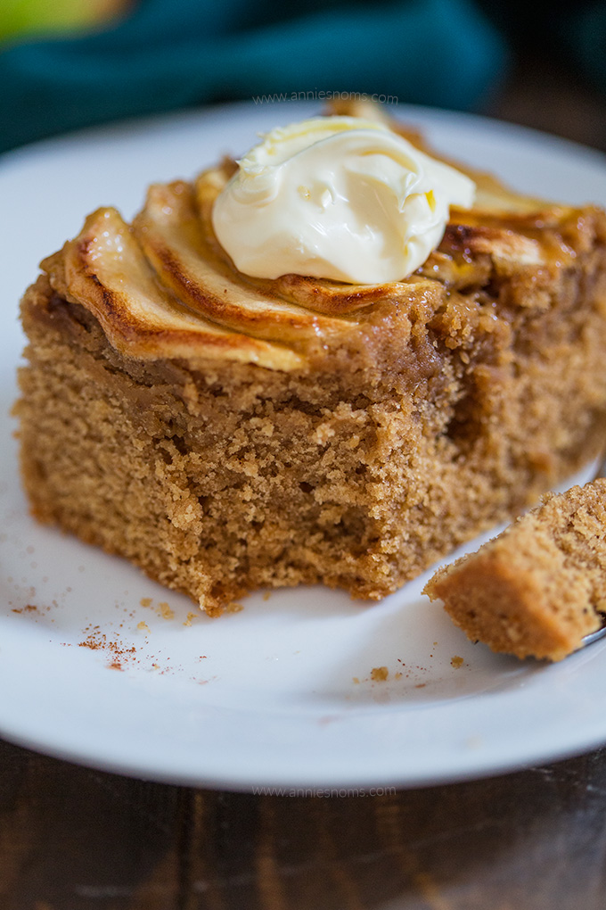 This amazing Apple and Cinnamon cake has an ingredient I've never used in a cake before: clotted cream and boy does it add a great texture to this cake!