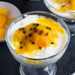 This Mango and Passion Fruit Mousse only requires four ingredient and 5 minutes to make. It's light, sweet, fruity and perfect for Summer!