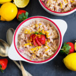 This Strawberry and Lemon Rice Pudding is the perfect comfort food for Summer! Light, sweet and with bursts of real strawberries, you'll make this again and again!