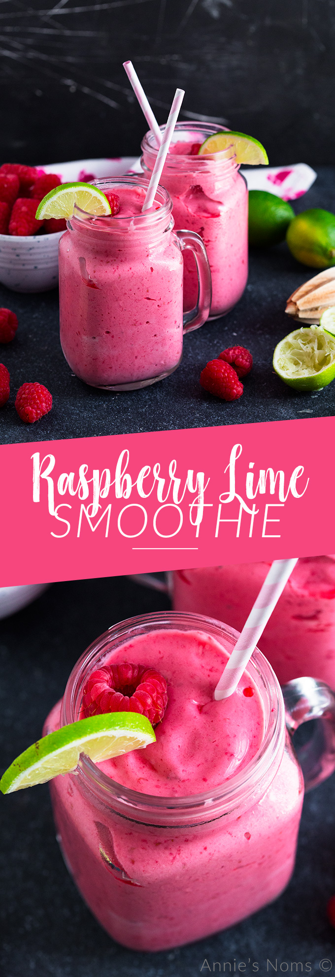 Raspberry Lime Smoothie - Annie's Noms
