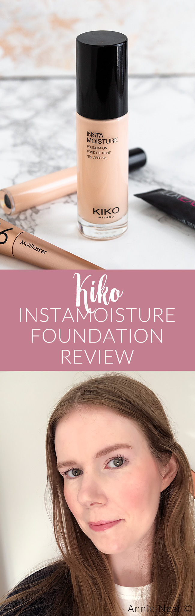 Kiko Instamoisture Foundation Review and Wear Test Annie's Noms
