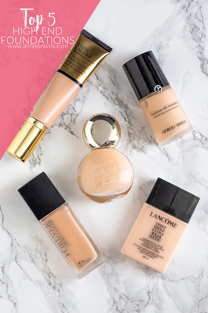Top 5 High End Foundations (for all skin types!) Annie's Noms