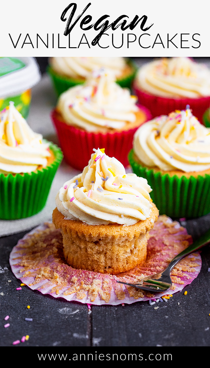Vegan Vanilla Cupcakes - Annie's Noms