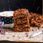 These Vegan Chocolate Chip Flapjacks are something you can throw together easily to satisfy that craving for something sweet! Dairy free as well as vegan, they're versatile too as you can add in nuts, seeds or raisins!