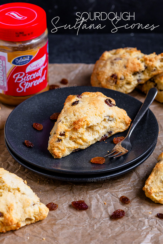 These Sourdough Sultana Scones are packed full of fruit and made with a cup of sourdough starter to give a tangy, earthy flavour. Flaky, buttery and easy to make, they're bound to become a family favourite!