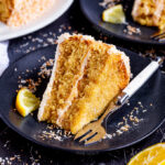 This Vegan Lemon Coconut Layer Cake combines a soft, flavourful lemon sponge, whipped coconut vanilla frosting and has a toasted coconut coating on the sides. It is the perfect cake for a birthday or Spring gathering.